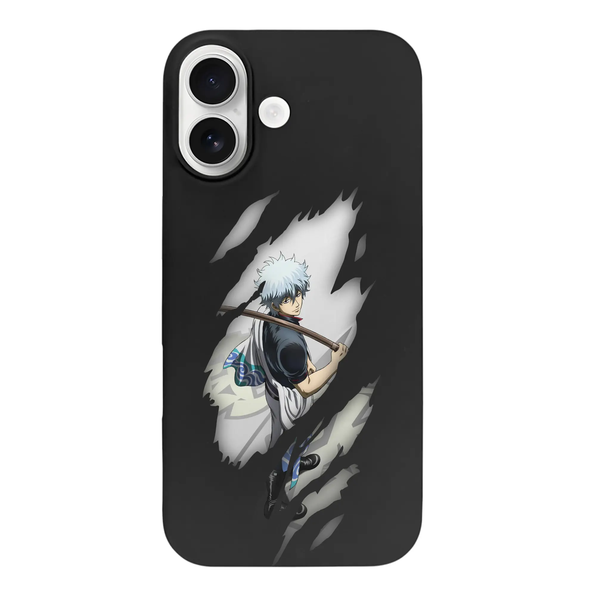 銀魂 グッズ 坂田 銀時 - iPhone 17 シリーズ シリコンケース 薄型 耐衝撃 指紋防止 ソフトタッチカバー 精密フィット 傷防止 保護ケース iPhone 17/17 Air/17 Pro/17 Pro Max 対応